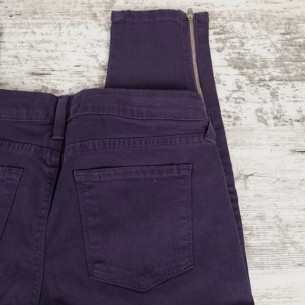Purple ankle stretch petite jeans w/ ankle zippers - Picture 7 of 9